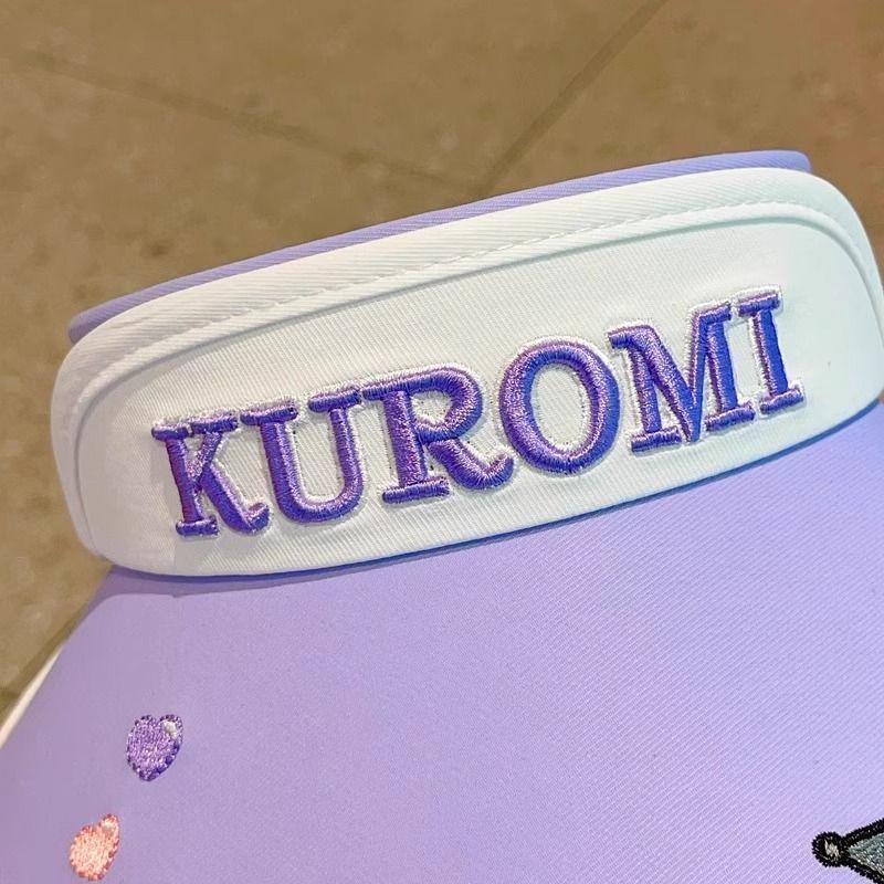 Летняя шляпа от солнца Sanrio Kuromi с открытым верхом и защитой от УФ для девочек