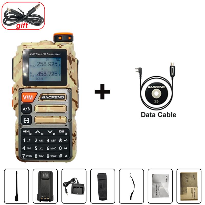 Baofeng BF-K69 Long Range Walkie Talkie Wireless Copy Frequency Multi Band UHF VHF Type-C Ham Two Way Radio UV-5R UV-K6 Upgraded