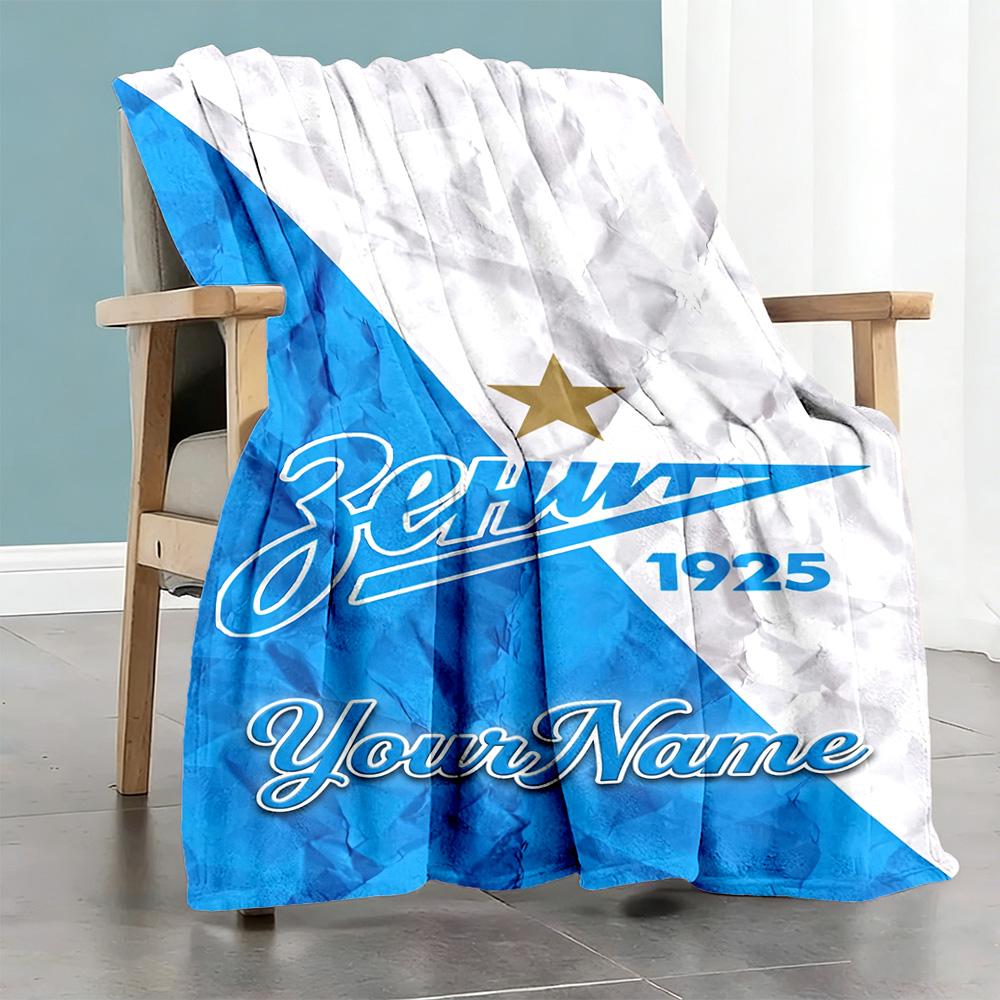 Fc Zenit Saint‑petersburg64 Personalized Name Blanket Gift Personalized Blanket Ultra-Soft for Seaside Livingroom Nap Couch Four Seasons Multipurpose