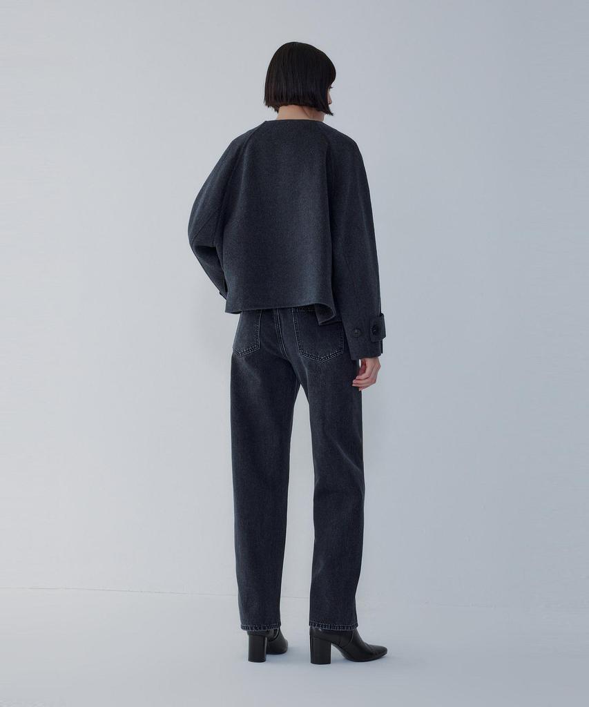 Voice Of Voices Cashmere Blend Loose Fit Short Jacket_Charcoal 7156110005