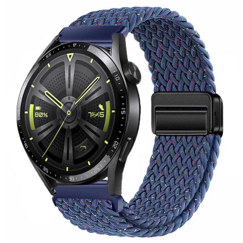 22 мм 20 мм Плетеный нейлоновый ремешок для Huawei Watch 4/3/GT4-3 Samsung Watch 6/5/4/3 Тканевый браслет Наручный ремешок Amazfit GTR 4/GTS4