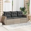 VidaXL Garden Lounge Set with Cushions 3 Pcs, Patio Sofas, Patio Furniture Set, Outdoor Furniture, Grey 3221061