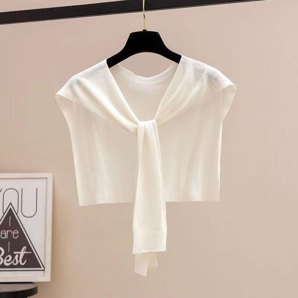 Thin Knitted Shawl Cloak Knitted Scarf Elegant Knitting Shawl Summer