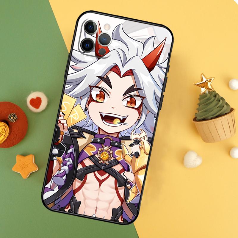 Чехол для телефона Genshin Impact Аратаки Итто Для iPhone 17 Pro Max 17Air 16E 15 14 13 12 11 16 Pro Max Mini Ударопрочный чехол