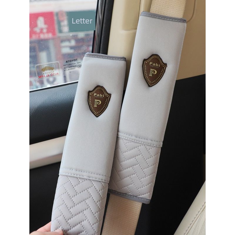 Safety Belt Shoulder Pad Cover Linen Cotton Car Safety Belt Protection Sleeve Anti-Strangulation Anti-Wear All Year Round Universal Protective Cover