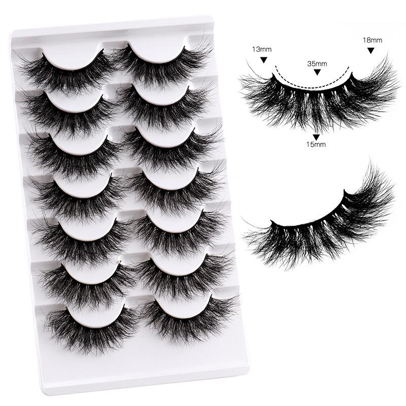 7 пар накладных ресниц из высококачественного искусственного норкового волокна, густые ресницы, наращенные ресницы