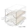 Refrigerator Organizer Storage Box Fridge Organizers Bins Plastic Stackable Drawer Container for Kitchen Refrigerator & Cabinets