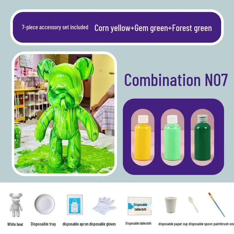 Акриловые Пигменты Набор Белый Медведь для Творческой Ручной Работы Граффити Живописи