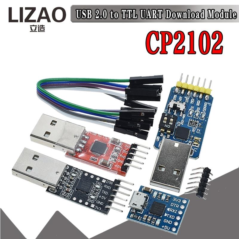 LIZAO CP2102 USB 2.0 to UART TTL 5PIN Serial Converter Module, Replace FT232 CH340 PL2303 for STC Download
