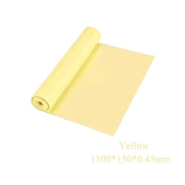 Yoga Pilates Stretch Resistance Band Exercise Fitness Band Training Elastic Exercise Fitness Rubber 150cm Natural Rubber Gym