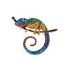 Chameleon Animal Lizard Brooch Pins Multicolor Jewelry Creative Gift for Women Fashion Office Outfit Highlight