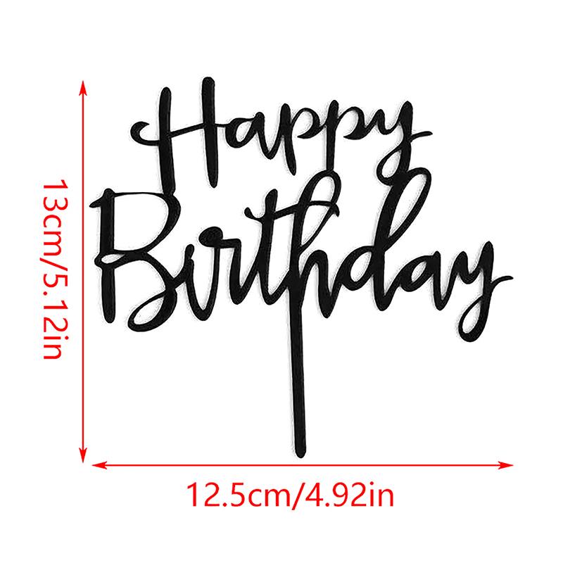 1 шт. С днем рождения розовое золото черный розовый акриловый торт с буквами для украшения торта на день рождения принадлежности декор