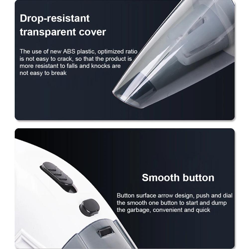 Портативный автомобильный пылесос проводной перезаряжаемый бытовой ручной автоматический пылесос 3200 кПа высокая мощность всасывания