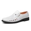 New Summer Shoes Men Brogues 100% Genuine Leather Mens Casual Shoes Brand Cow Leather Male Footwear Black White