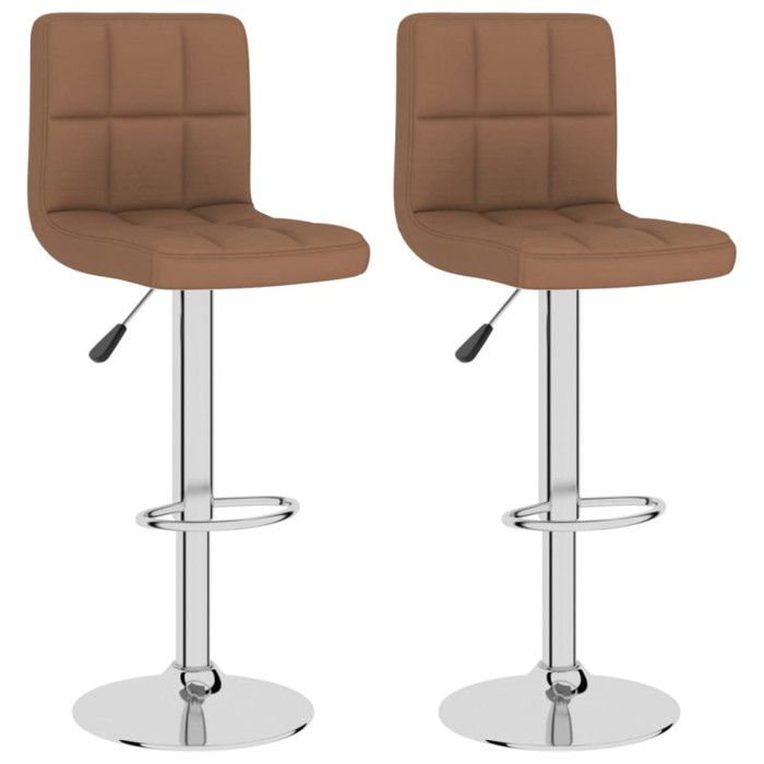 VidaXL Set of 2 Bar Stools, Pub Chair, Bistro Seat, Furniture for Dining Room Kitchen Living Room Home Interior, 334242