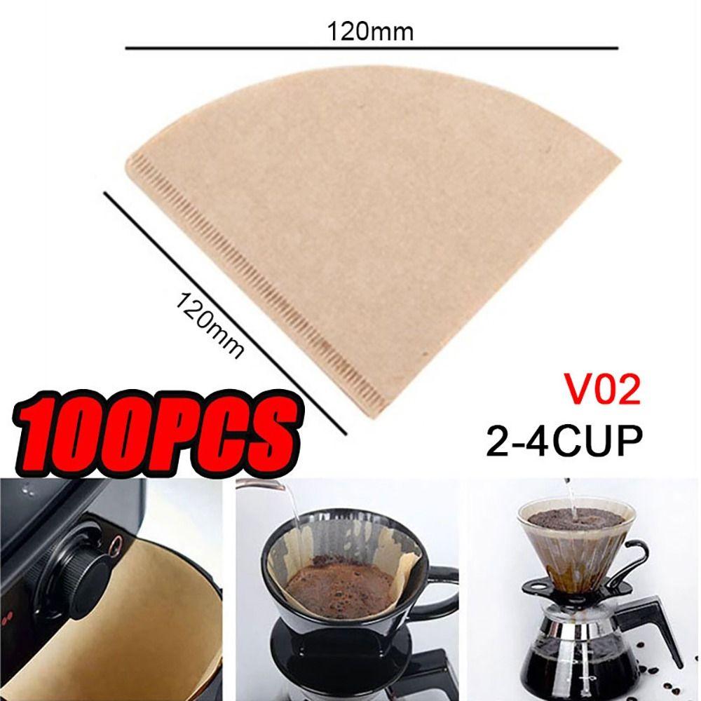 40/100Pcs Filter Paper Hand-brewed Coffee Special Conical Wood Pulp Portable Pull-out Drip Filter Paper Household Cafe Tools