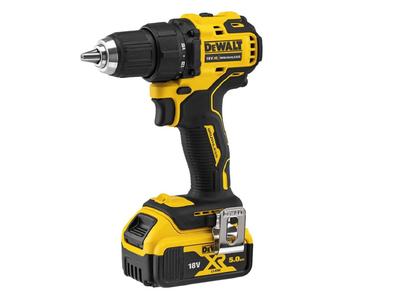 DeWalt Аккумуляторная дрель Электроинструмент для сверления и закручивания Компактная серия Бесщеточный Высокий 5 Ач Зарядное устройство DCD708P2 Драйвер, [Онлайн эксклюзив] Мотор,