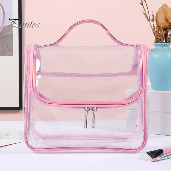 Cosmetic Bag Ins Style PVC Transparent Durable Waterproof Spacious Makeup Bag for Travel Storage Accessories