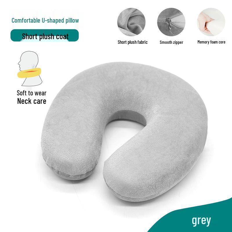 U-Shaped Memory Foam Travel Pillow for Neck Support – Ideal for Office, Car, and Naps