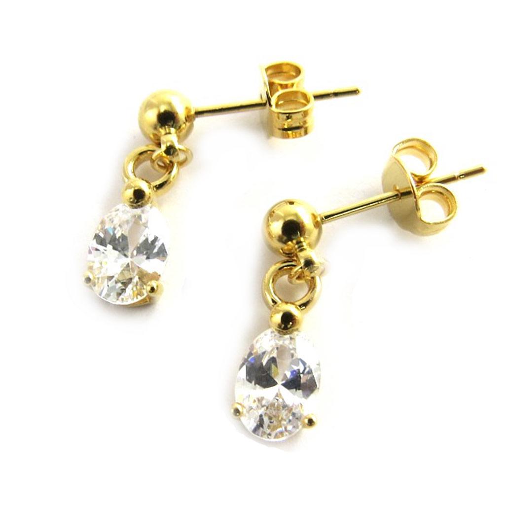 Les Trésors De Lily [M9906] - Серьги 'Adeline' с белым покрытием из позолоты