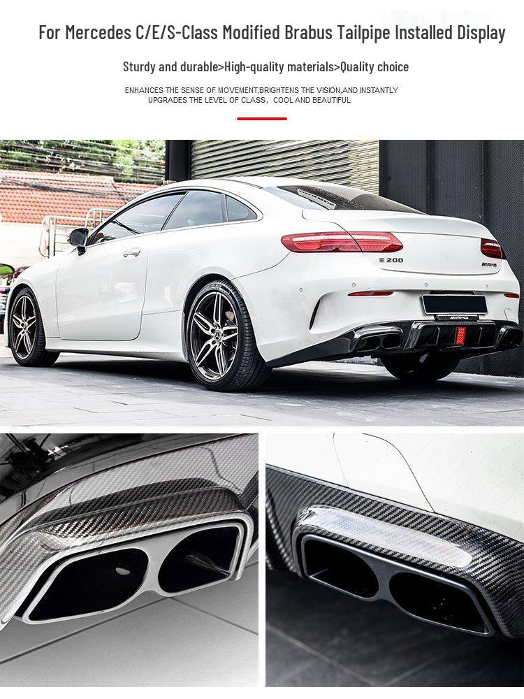 Совместимый выхлоп Brabus для Mercedes-Benz C-Class W205, E-Class W212/W213, S-Class W222 Модификация выхлопной системы
