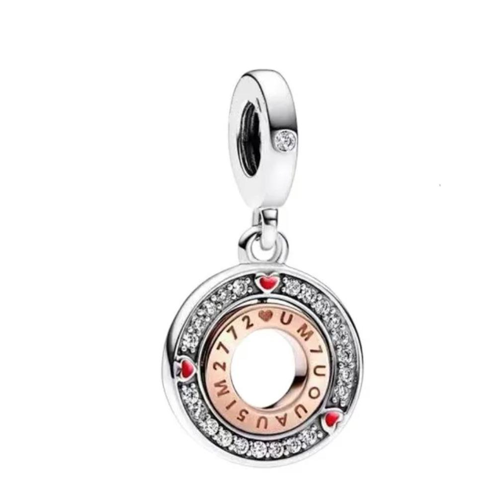 S925 Silver Lollipop Coffee Pot Charm Beads with Love Lock Key for DIY Women Bracelet Jewelry Boutique