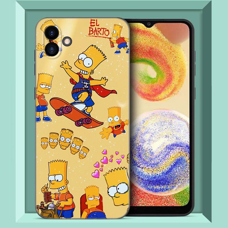 The Simpsons Black Silicone Phone Case For Samsung Galaxy A01 A03 Core A04 E A02 A05 A10 A20 A21 A30 A50 S A6 A8 Plus A7 2018