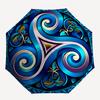 1pc Triskele Automatic Folding Umbrella, 8-Rib Iron Frame, Casual Outdoor Accessory for Birthday Festival Gifts yy251128182