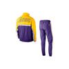 Nike Лос-Анджелес Лейкерс логотип печати куртка застежка-молния воротник стойка и затягивающийся шнурок джоггеры комплект мужской спортивный комплект желтый фиолетовый AV0619-504