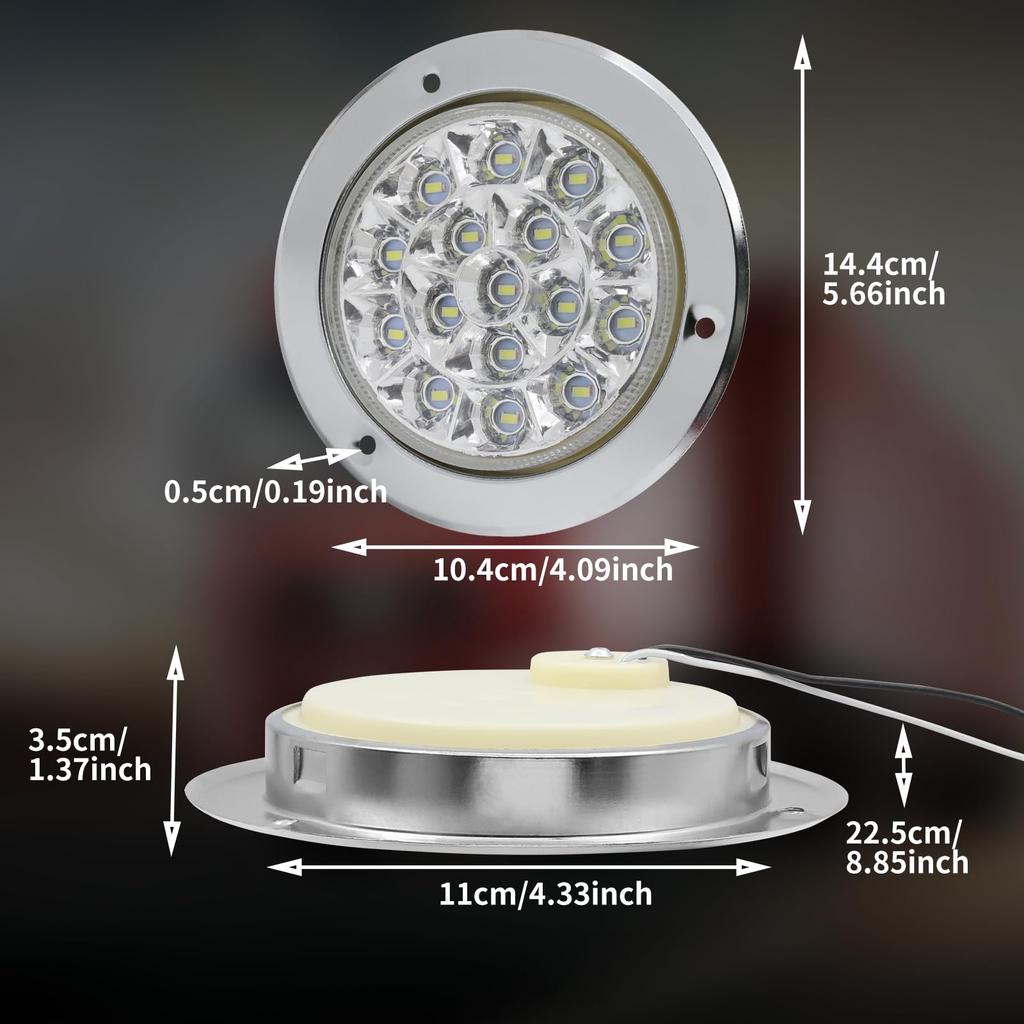 Ygmylandbb LED Truck Tail Lamp Trailer Tail Light 24V Back Lamp Universal Round