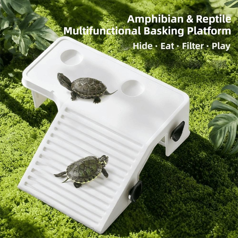 Non-Slip Basking Platform Suction Cup Turtle Climbing Slope Reptile Ramp Pet Habitat