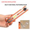 Rotatable Marking Ruler Woodworker Horizontal Mark Base with Blisters Multifunctional Positioning Ruler Measuring Tool