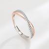 Trumium 925 Sterling Silver Bohemian Vintage X Cross Rose Gold Rings for Women Men Wedding Jewelry Mobius Couple Rings Anillos