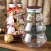 500Ml Christmas Tree Snowman Sweet Jar Candy Cookie Storage Box Juice Chocolate Gift Packing Diy Container New Year Decor Bottle