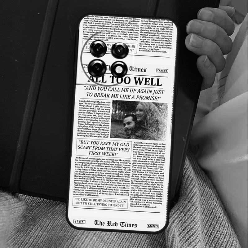 All Too Well Lyrics Case For OnePlus 13T 10T 8T 10R 12R 13R 15 13 12 11 10 9 Nord CE 5 2 3 4 Lite N20 N30 Cover