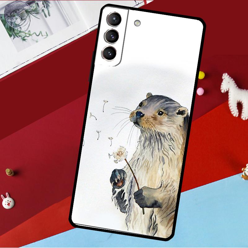Чехол с животным выдрой для Samsung Galaxy S22 S23 Ultra S21 FE S8 S9 S10 Plus Note 10 20 Ultra S20 FE Чехол