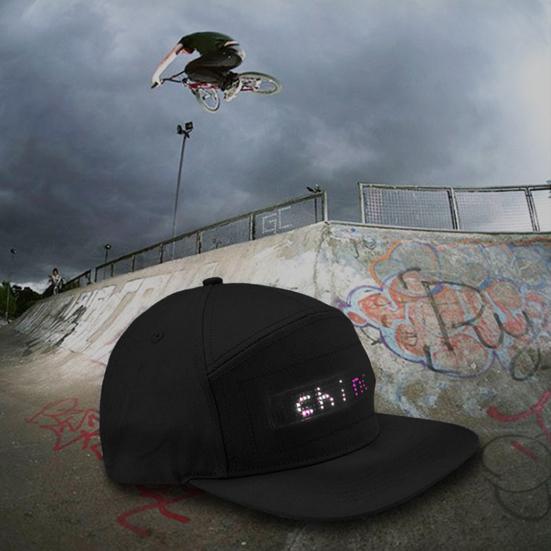 Программируемая кепка с сообщением Цветной светодиодный дисплей с сообщением Совместимое с Bluetooth соединение Управление через приложение Умная кепка Бейсболка с аккумулятором