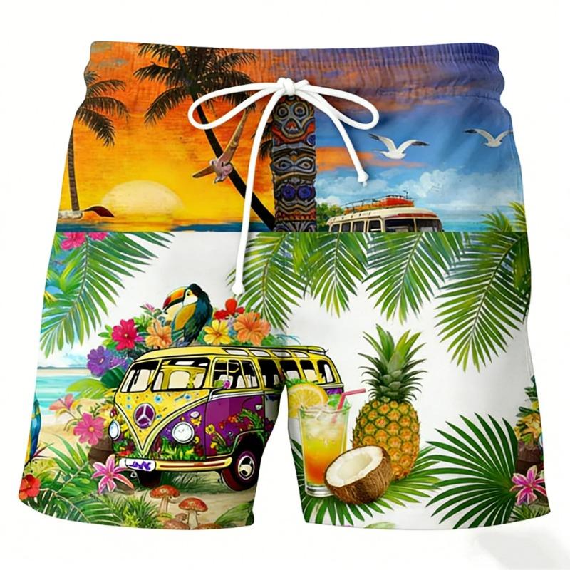 Summer Shorts Loose Breathable 3D Print Trendy Cool Fashion Vacation Shorts