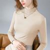 Semi-turtleneck Bottoming Shirt Women's New Women's Clothing Modal Long-sleeved T-shirt Warm Inside with Fleece Thickened Top