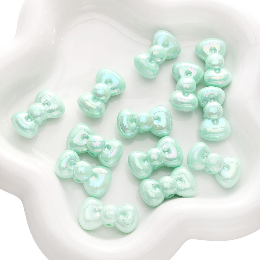 2/10 шт. акриловые бусины-бантики цвета AB, разбросанные бусины для самостоятельного изготовления браслетов, ожерелий и ювелирных изделий