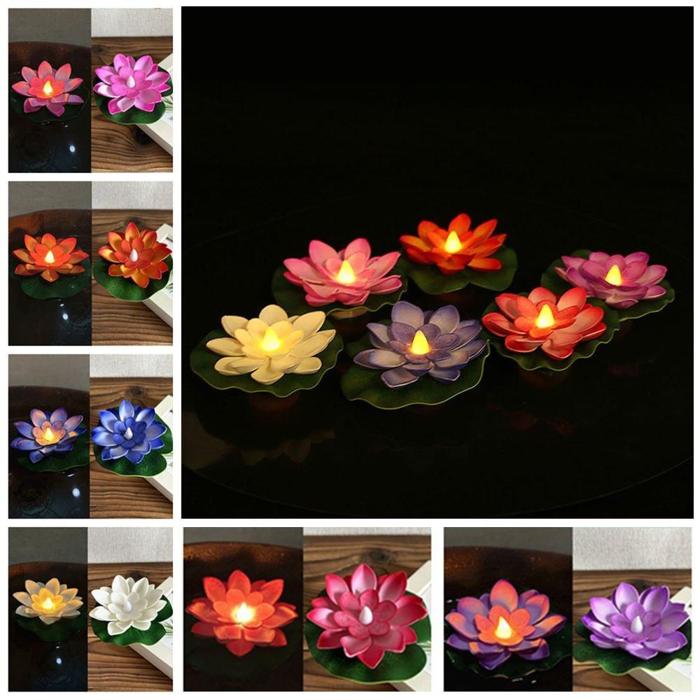 Floating Induction Floating Water Lotus Lamp Waterproof Lotus Wishing Lamp Christmas