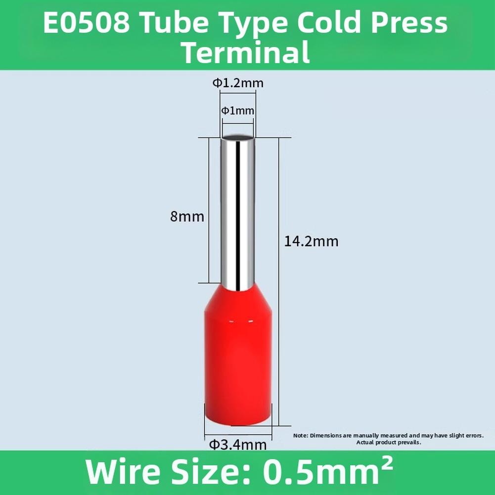 1900 Piece Electrical Terminal Kit Copper Crimp Connectors 7 Sizes for 0.5 to 6.0mm2 Wire for Home and Automotive Wiring