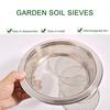 Soil Sifter Set Stainless Steel Sieve Frame with 5 Mesh Sieve Pans