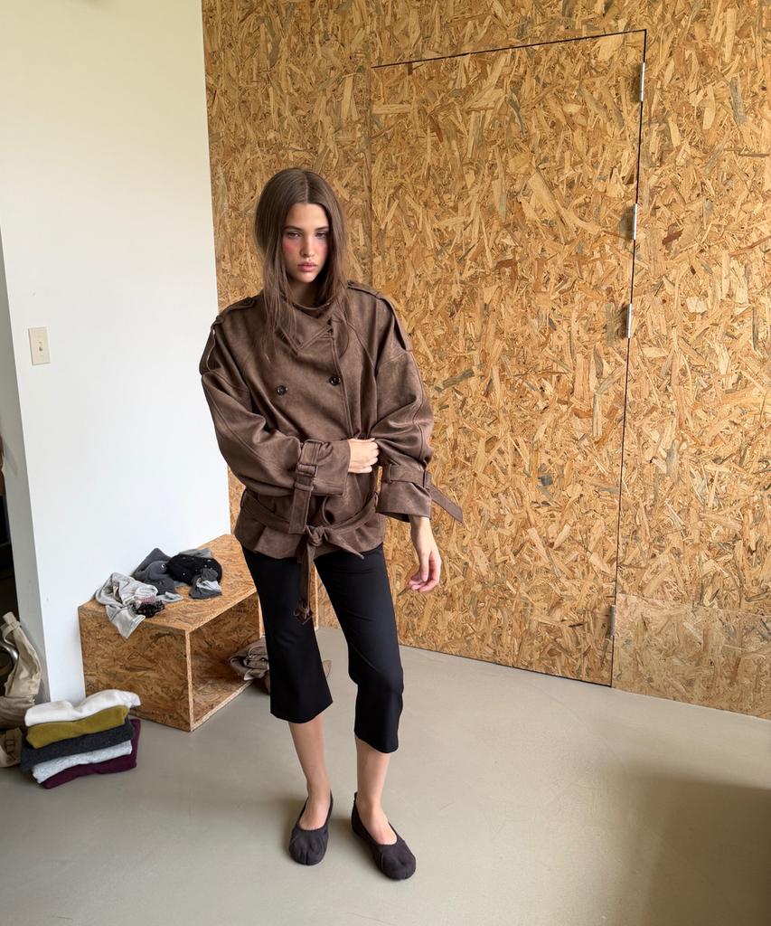 ASURA Authentic Trench Suede Jacket (Brown)