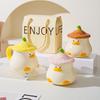 Creative Cute Duck Ceramic Mug Souvenir High Looking Cute Pet Personality Cartoon Coffee Cup High Cup