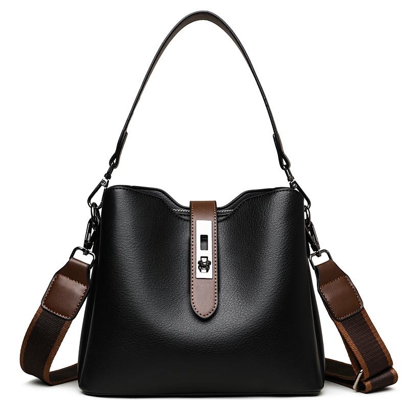 Мягкая кожаная сумка однотонная большая вместимость роскошный дизайнерский мессенджер через плечо женская высокого качества