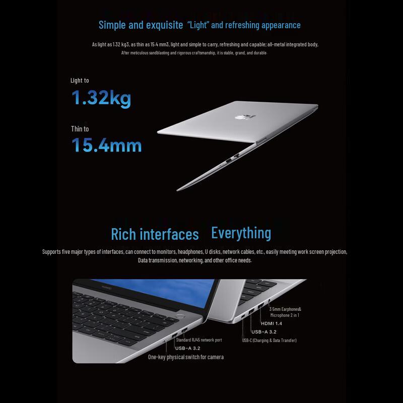 Huawei Ноутбук Qingyun L540x 14 дюймов (Китайская версия)