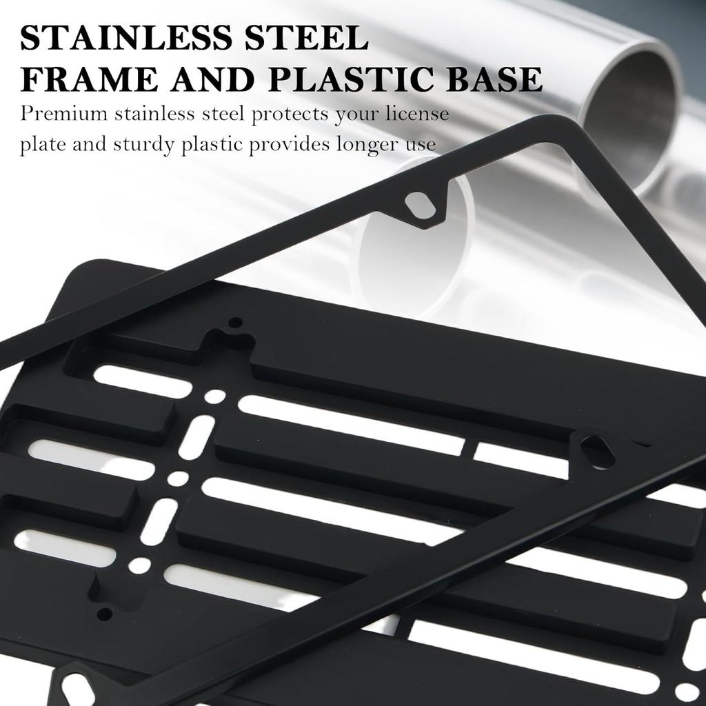 Licence Plate Frame Holder,Practical No Drill Front License Plate Bracket For License Plates Fixing,Universal Front Licenses Plates Mount Car