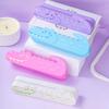 Large Capacity Pen Pouch Silicone Stationery Box Creative Pencil Case Gift