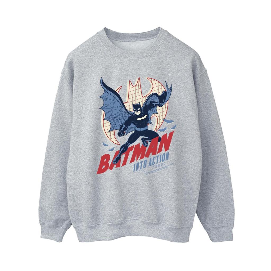 DC Comics Womens/Ladies Batman Into Action Sweatshirt
